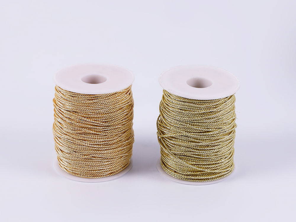 High quality environmental protection gold and silver thread crafts special silver thread trademark hanging rope hanging tag line